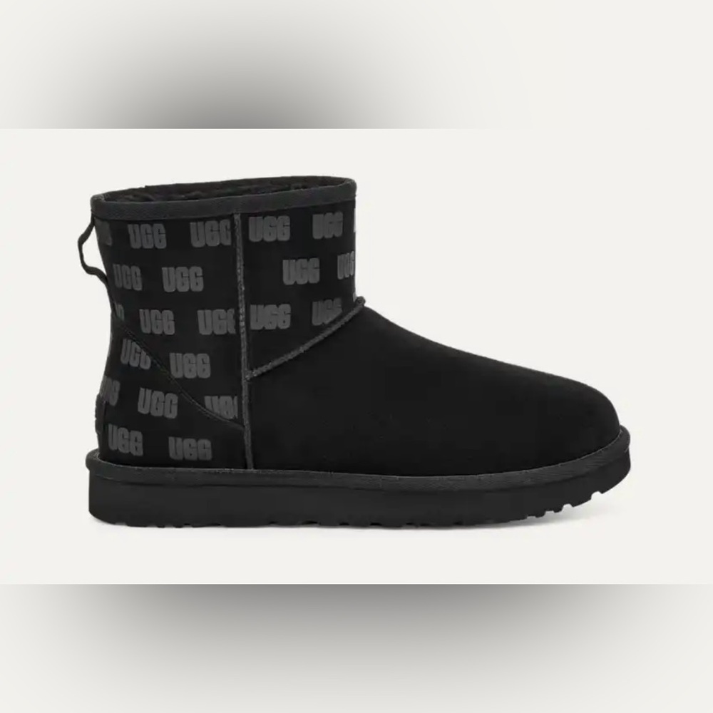 UGG New without original box Classic Mini II Print Boots Black & Grey Size 7